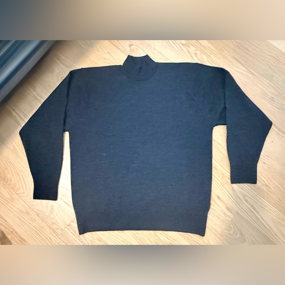 Royal Warrant Pringle of Scotland Lambswool Mock Neck Sweater Made England 46